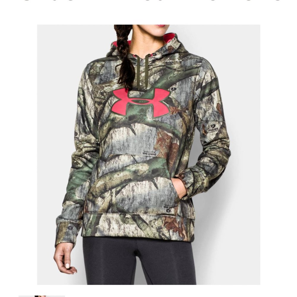 NWT Under Armour Women's Camo Big Logo Hoodie